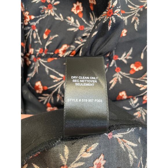 Rebecca Taylor Lia Black Red Orange Floral Stretch-Silk Jumpsuit, 6, Small - Picture 8 of 8